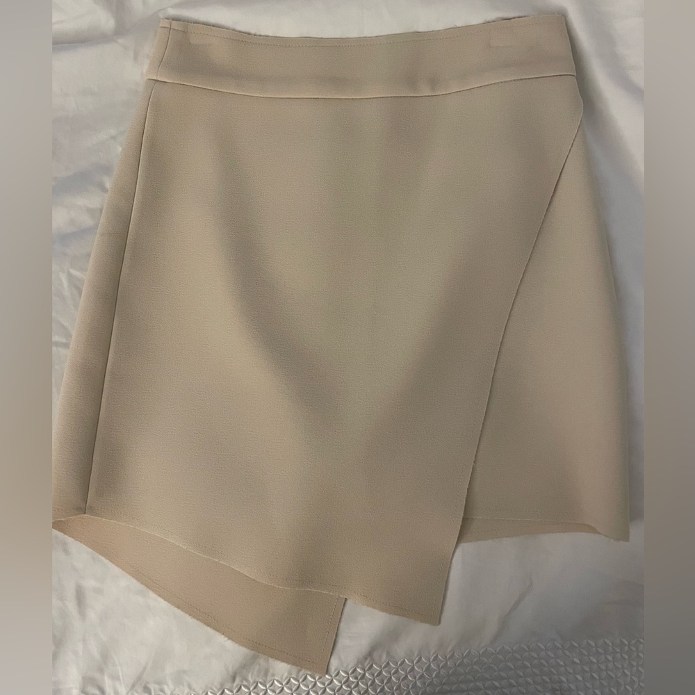 Cream Crossover Asymmetrical Topshop Skirt